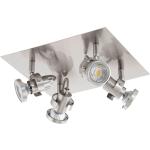 Silberne Moderne Eglo LED Spots & LED Strahler matt aus Stahl 