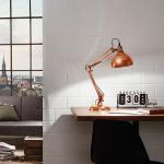 Kupferfarbene Eglo Schreibtischlampen & Schreibtischleuchten aus Stahl 