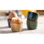 Braune LEONARDO Eierbecher aus Keramik 6 Teile 