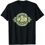 Ein Dollar Note Allsehendes Auge Pyramide Illuminati T-shirt