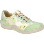 Reduzierte Hellgrüne Blumen Eject Flache Sneaker Schnürung aus Veloursleder mit herausnehmbarem Fußbett für Damen Größe 42 