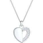 Silberne Romantische Herzketten aus Silber mit Zertifikat für Damen 