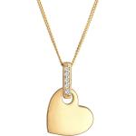 Silberne Romantische Herzketten glänzend aus Silber mit Zertifikat für Damen 