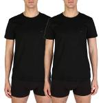 Reduzierte Schwarze Armani Emporio Armani Rundhals-Auschnitt T-Shirts Tiere aus Baumwolle für Herren Größe M 
