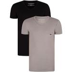 Emporio Armani Herren 111512cc717 T Shirt 2er Pack, Black/Grey, M