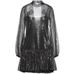 Schwarze Langärmelige Armani Emporio Armani Mini Partykleider aus Viskose für Damen Größe XS 