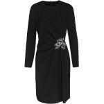 Reduzierte Schwarze Langärmelige Armani Emporio Armani Mini Partykleider aus Elastan für Damen Größe M 