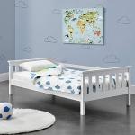 Reduzierte Weiße Kinderbetten matt aus Kiefer mit Stauraum 70x140 cm 