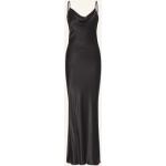 Reduzierte Schwarze Wasserfall-Ausschnitt Abendkleider & festliche Kleider aus Viskose für Damen Größe M 