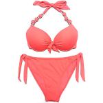Korallefarbene Bikini Sets in 75C für Damen Größe L 