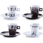 Weiße Zeller Coffee Style Espresso-Sets aus Porzellan 8 Teile 