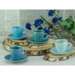 Blaue CreaTable Nature Collection Espressotassen aus Keramik 