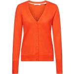 Rote Esprit Nachhaltige V-Ausschnitt Damencardigans & Damenstrickjacken Orangen Größe XS 
