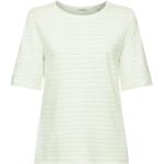 Hellgrüne Gestreifte Kurzärmelige Esprit T-Shirts aus Jersey für Damen Größe XS 