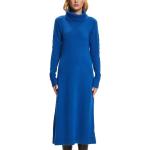 Blaue Esprit Rollkragen Winterkleider aus Wolle für Damen Größe M 