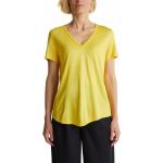 Gelbe Esprit V-Ausschnitt V-Shirts aus Jersey für Damen Größe L 