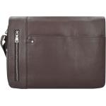 Reduzierte Braune Business Esquire Messenger Bags aus Rindsleder mit Laptopfach für Herren 