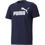 Reduzierte Blaue Kurzärmelige Puma T-Shirts aus Baumwolle für Herren Größe M 