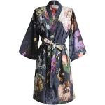 Mitternachtsblaue ESSENZA HOME OEKO-TEX Nachhaltige Kimonos Blumen aus Baumwolle trocknergeeignet Größe L 