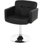 Schwarze Moderne Mendler Loungestühle aus Kunstleder mit Armlehne 