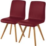 Rote Schösswender Esszimmerstühle aus Massivholz 2 Teile 