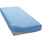 Blaue ESTELLA Spannbettlaken & Spannbetttücher aus Flanell trocknergeeignet 140x200 cm 
