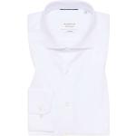 Weiße Langärmelige eterna Slim Fit Hemden aus Baumwolle für Herren Größe XXL 