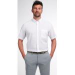 Weiße Kurzärmelige eterna Button Down Hemden aus Baumwolle für Herren Größe M 