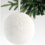 Weiße Schneekugeln matt aus Kunststoff 