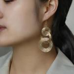 Retro Lange Ohrringe aus Metall für Damen zur Hochzeit 