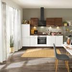 Reduzierte Weiße Express Küchenmöbel aus Nussbaum mit Geräten 