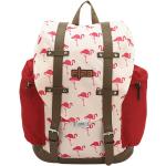 Korallefarbene Federpenale & Federschachteln 5 l Flamingo aus Kunstfaser mit Innentaschen für Kinder 