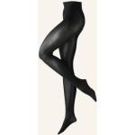 Schwarze Falke Cotton Touch Blickdichte Strumpfhosen aus Elastan für Damen Größe XL 