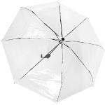 TeamSky Transparenter Regenschirm,Eleganter Regenschirm in transparent Automatisches Öffnen und Schließen,Automatische DREI Falten Regenschirm für den Außenbereich