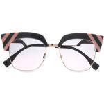 Graue Fendi Cat-eye Damensonnenbrillen Größe XL 
