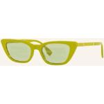 Hellgrüne Fendi Cat-eye Herrensonnenbrillen Einheitsgröße 
