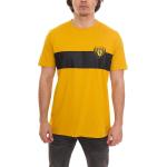 ferrari Herren Baumwoll-Shirt T-Shirt mit Logo-Patch Rundhals-Shirt 270062978 SNP Orange, Größe:S