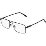Schwarze Rechteckige Vollrand Brillen aus Metall für Herren 