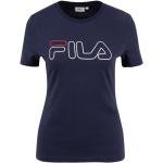 FILA Damen T-Shirt LADAN - Crewneck Tee, Rundhals, Kurzarm, Logo-Print Dunkelblau S