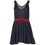 Marineblaue Gestreifte Atmungsaktive Fila Tenniskleider aus Polyester für Damen Größe M 