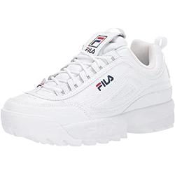 FILA Damen Disruptor II Premium Sneaker, Weiß Marineblau Rot, 41.5 EU
