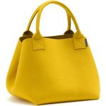 Gelbe Hey Sign Maxi Einkaufstaschen aus Wolle für Damen 