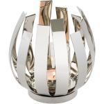 Silberne 20 cm Fink Living Windlichter glänzend aus Edelstahl 1 Teil 