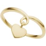 Gelbe FIRETTI Ringe mit Herz aus Gold 9K für Damen zum Muttertag 