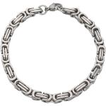 Silberne FIRETTI Königsketten Armbänder aus Edelstahl für Herren 