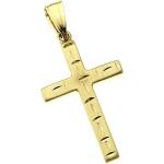 Gelbe FIRETTI Kreuzanhänger aus Gold 9K für Damen 