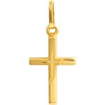 Gelbe FIRETTI Kreuzanhänger aus Gold 9K für Damen zum Muttertag 