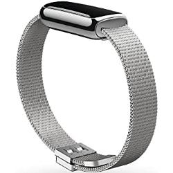 Fitbit Unisex-Adult Luxe,Metal Mesh,Platinum,One Size Activity Tracker Accessory