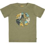 Olivgrüne Fjällräven Kinder-T-Shirts aus Baumwolle Größe 146 