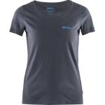 Marineblaue Kurzärmelige Fjällräven Nachhaltige T-Shirts aus Jersey für Damen Größe S 